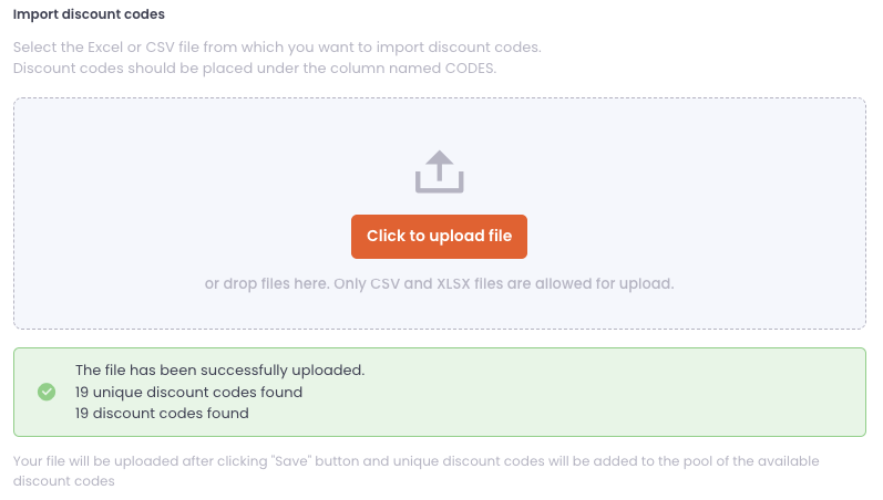 Upload and Use Discount Codes in Email, SMS and Mobile Campaigns
