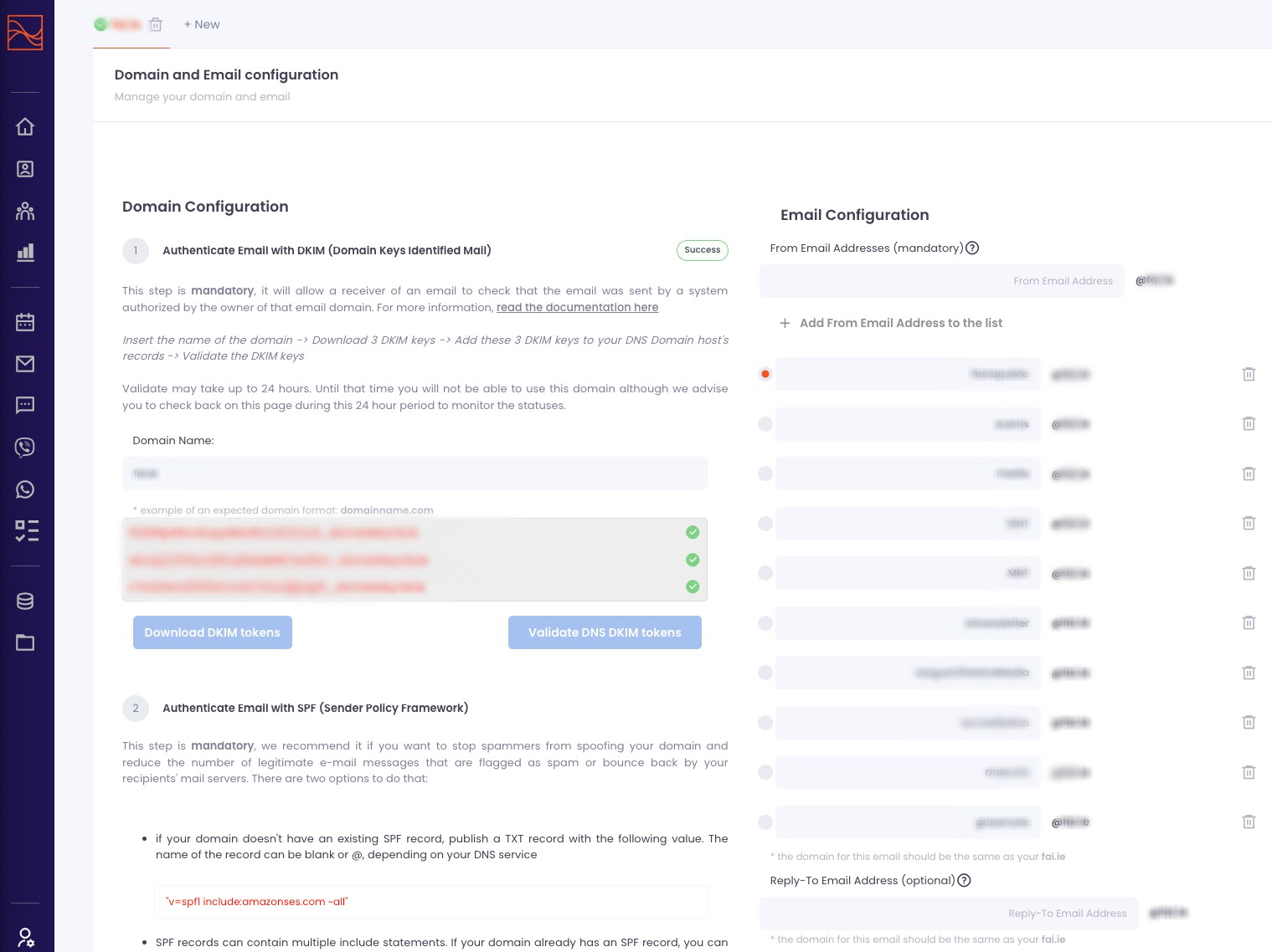 Email Sender Configuration